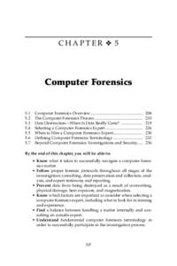 CHAPTER ❖ 5  Computer Forensics