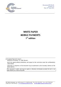 Document EPC492-09 Version 2.0 th Date 18 June[removed]WHITE PAPER