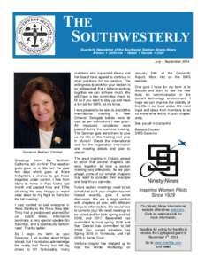 THE SOUTHWESTERLY Quarterly Newsletter of the Southwest Section Ninety-Nines Arizona  California  Hawaii  Nevada  Utah July – September 2014