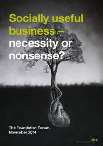 Socially useful business – necessity or nonsense?  The Foundation Forum