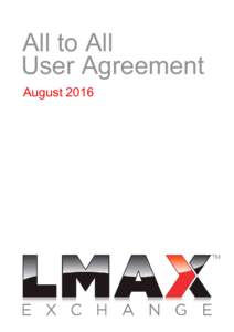 All to All User Agreement August 2016 User Agreement Dated