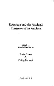 Deists / Hypochondriacs / Jean-Jacques Rousseau / Philosophes / Romanticism / Emile /  or On Education / Rousseau / Confessions