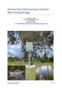 Stream Flow Monitoring at Latrobe River Swing Bridge