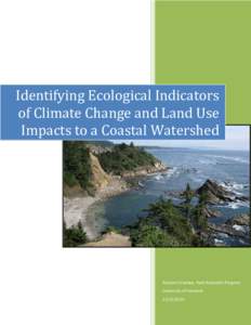 Identifying Ecological Indicators of Climate Change and Land Use Impacts to a Coastal Watershed