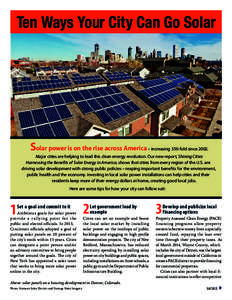 Ten Ways Your City Can Go Solar