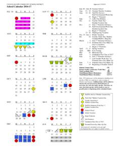 COUNCIL BLUFFS COMMUNITY SCHOOL DISTRICT  ApprovedSchool CalendarJUL ’16