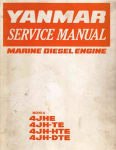 Yanmar 4JH- Service Manual