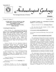 Newsletter of  The The Geological Society of America