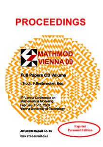PROCEEDINGS  Full Papers CD Volume I.Troch, F.Breitenecker, Eds.  th