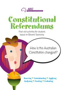 Constitutional Referendums Post visit activities for students based on Bloom’s Taxonomy  How is the Australian