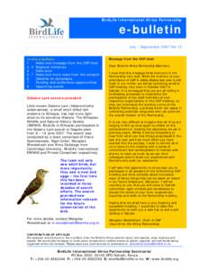 Microsoft Word - 13th BirdLife Africa E-bulletin.doc