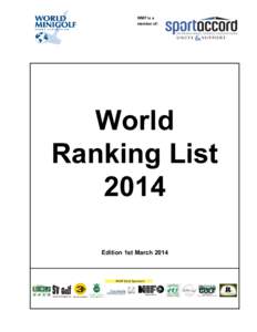 WMF is a member of: World Ranking List 2014