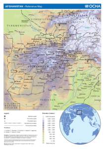 AFGHANISTAN - Reference Map Khujand Navoiy Bukhara