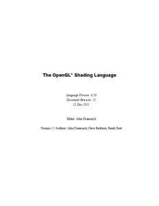 The OpenGL® Shading Language  Language Version: 4.20