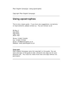 Microsoft Word - Usingapostrophes14April2009
