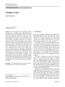 ZDM Mathematics Education DOIs11858COMMENTARY PAPER  Thoughts on scale