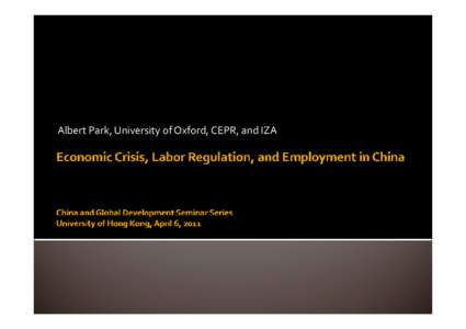 Labour Market Informality and Economic Transition: Employment Regulation and Adjustment to Economic Crisis in China
