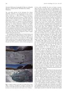 366  Dynamic behaviour of supraglacial lakes on cold polar glaciers: Canada Glacier, McMurdo Dry Valleys, Antarctica The cold polar glaciers of the McMurdo Dry Valleys