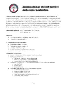 AISS Ambassador Application