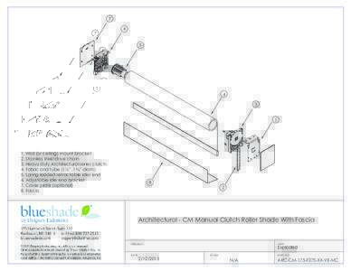Blueshade Architectural CM manual clutch roller shade with fascia copy