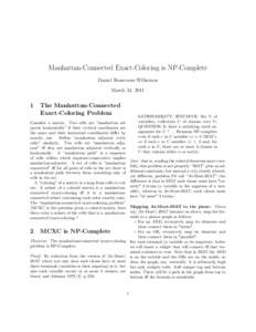 NP-complete problems / Graph coloring / Graph theory / NP-complete / One-in-three 3SAT / 2-satisfiability / Theoretical computer science / Mathematics / Computational complexity theory