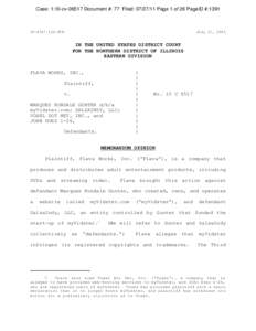 Case: 1:10-cv[removed]Document #: 77 Filed: [removed]Page 1 of 26 PageID #:[removed]-JCD July 27, 2011