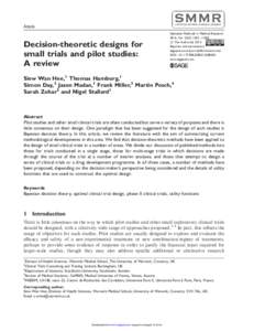Decision-theoretic designs for small trials and pilot studies: A review