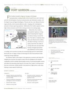 READINESS AND ENVIRONMENTAL PROTECTION INTEGRATION [REPI] PROGRAM PROJECT FACT SHEET U.S. ARMY : FORT GORDON : GEORGIA  F
