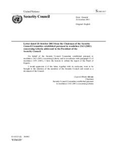 Foreign relations of Liberia / United Nations / Liberia / Sierra Leone Civil War / Armed Forces of Liberia / United Nations Security Council Resolution