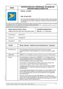 EASA PAD No.: 15-043R1  NOTIFICATION OF A PROPOSAL TO ISSUE AN AIRWORTHINESS DIRECTIVE  EASA