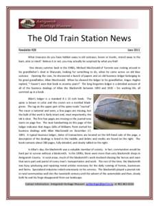 The Old Train Station News Newsletter #28 June[removed]What treasures do you have hidden away in old suitcases, boxes or trunks, stored away in the