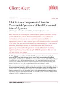 FAA Releases Long-Awaited Rule for Commercial Operations of sUAS