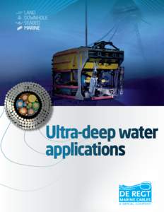 Ultra-deep water applications DE REGT Marine Cables boasts over 90 years of technological innovation and expertise in cable design across many industry sectors, including Oil & Energy, Defence, Seismic Exploration and S