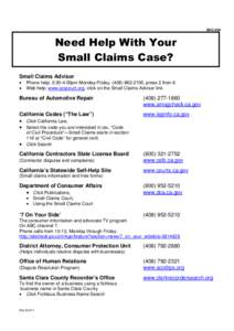 Microsoft Word - INFO - Small Claims Resources.doc