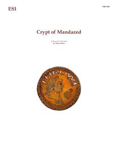 ES1  TSRS 2001 Crypt of Mandazed An Easy Solo Adventure