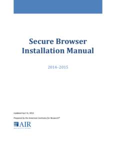 Secure Browser Installation Manual