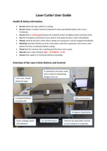 Laser Cutter User Guide Health & Safety Information    