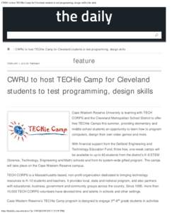 CWRU to host TECHie Camp for Cleveland students to test programming, design skills | the daily