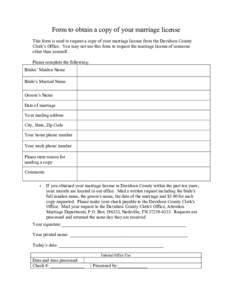 Microsoft Word - Form to obtain a copy of your marriage license.doc