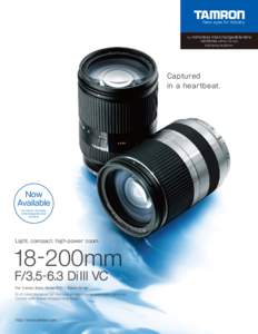 for  mirrorless interchangeable-lens cameras (APS-C format) Di lll Series 18-200mm