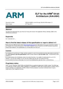 ELF for the ARM 64-bit Architecture (AArch64)