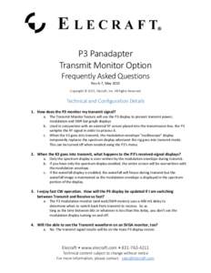 ®  P3 Panadapter Transmit Monitor Option Frequently Asked Questions Rev A-7, May 2015