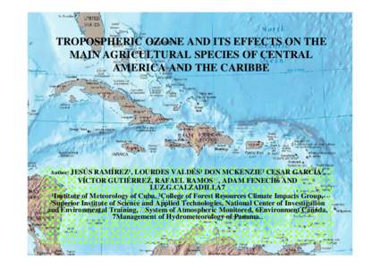 TROPOSPHERIC OZONE AND ITS EFFECTS ON THE MAIN AGRICULTURAL SPECIES OF CENTRAL AMERICA AND THE CARIBBE Author: JESÚS