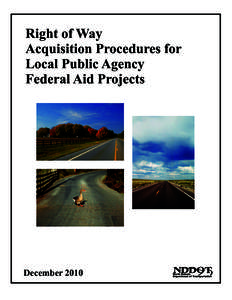 Right of Way Acquisition Procedures for Local Public Agency Federal Aid Projects  December 2010