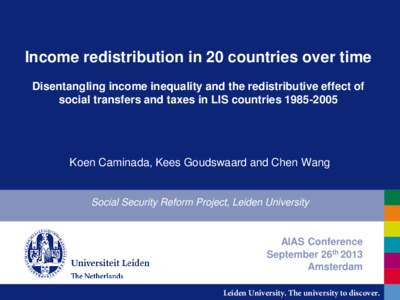 Disentangling Income Inequality and the redistributive effect of social transfers and taxes in 36 LIS countries