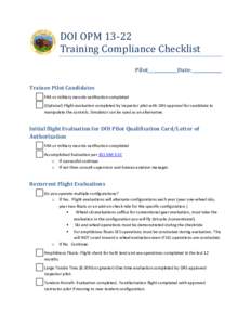 Microsoft Word - DOI OPM 13_22 Compliance Checklist_2013_0401.docx