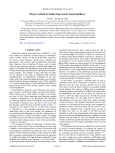 PHYSICAL REVIEW B 85, Element orbitals for Kohn-Sham density functional theory Lin Lin1,* and Lexing Ying2 1