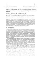 COMPSTAT’2004 Symposium  c Physica-Verlag/Springer 2004 VISUALIZATION IN CLASSIFICATION PROBLEMS