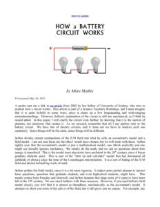 return to updates  HOW a BATTERY CIRCUIT WORKS  by Miles Mathis
