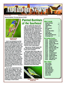 February 2014	  Mecklenburg Audubon Society, P.O. Box[removed], Charlotte, NC[removed]Vol 19(6)